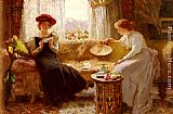 Francis Sidney Muschamp Canvas Paintings - Fortune Telling